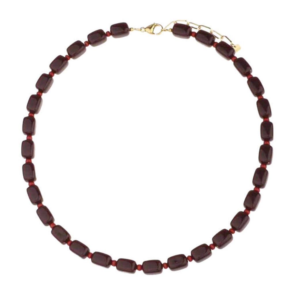 By Jam Gioielli kralenketting bordeauxrood