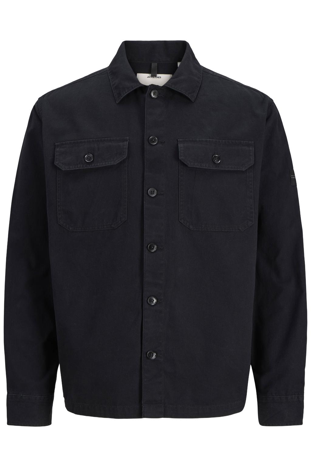 JACK & JONES PLUS SIZE relaxed fit overshirt - zwart