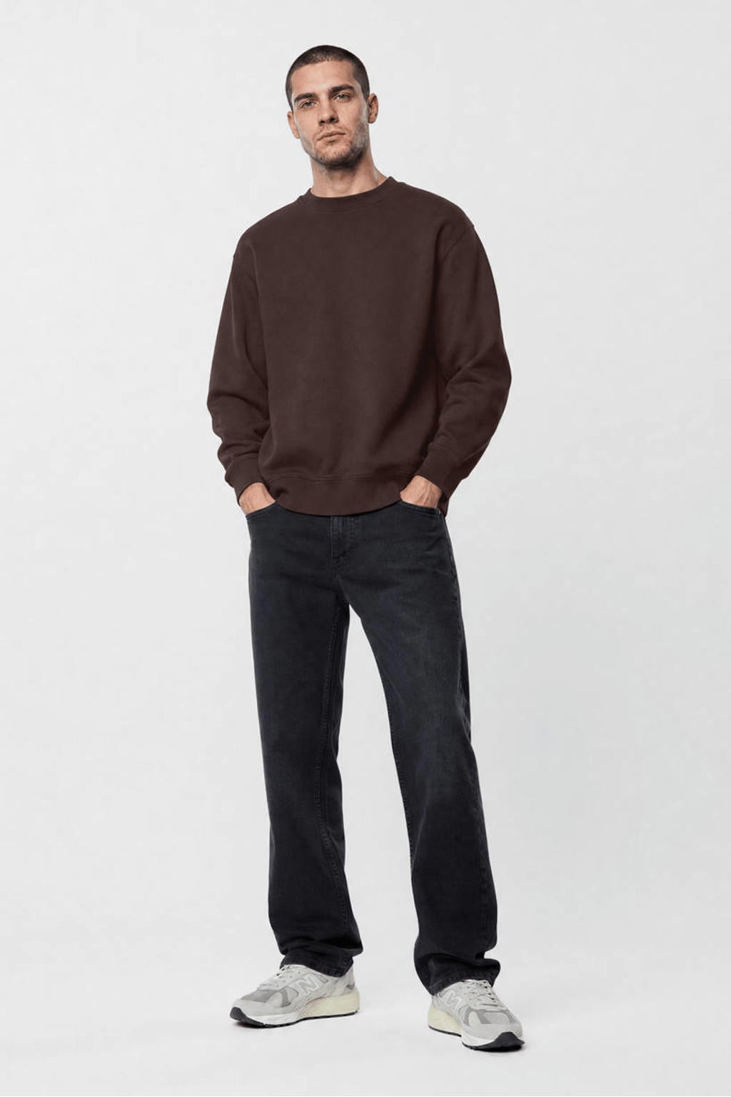 Shoeby relaxed fit sweater - donkerbruin