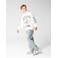 Shoeby hoodie met print - ecru/groen