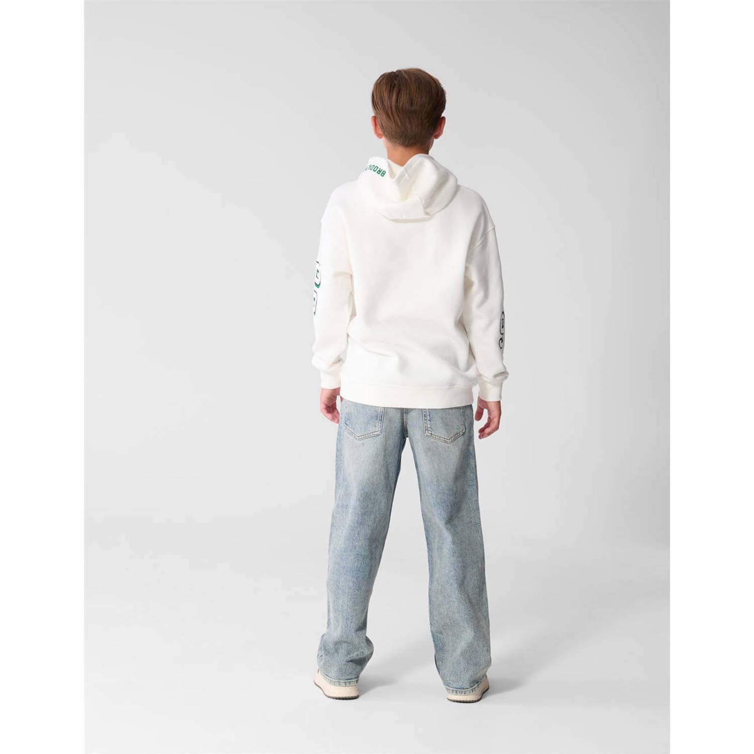 Shoeby hoodie met print ecru groen