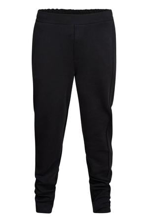 straight leg casual broek - zwart