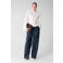Shoeby imitatieleren barrel broek - donkerblauw