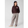 Shoeby oversized sweater met backprint - donkerbruin