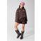 Shoeby oversized gestreepte sweater met backprint - bruin/roze/offwhite