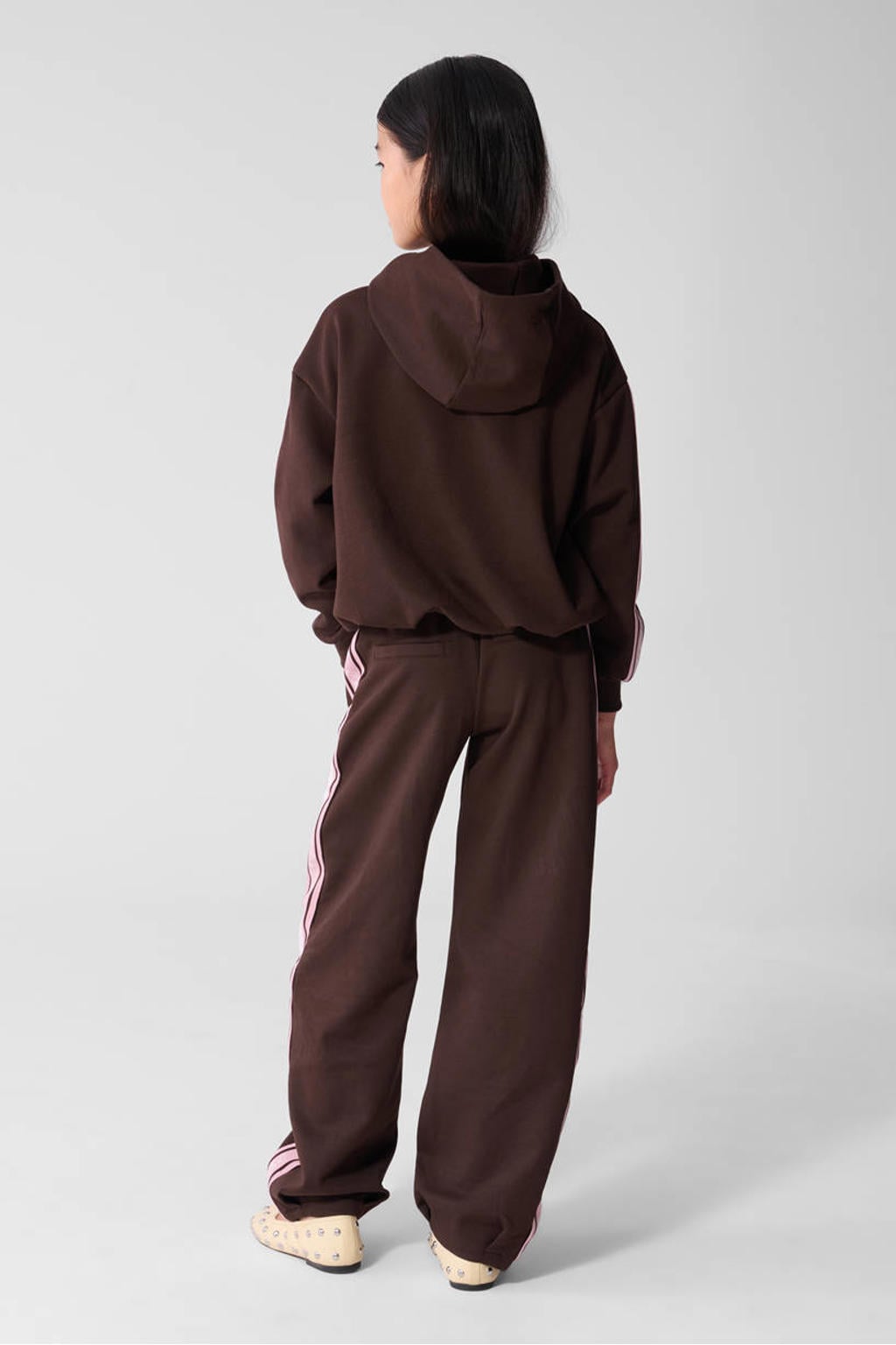 Shoeby hoodie - donkerbruin/roze