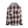 Shoeby flanel geruit overshirt met backprint - lichtbruin/grijs