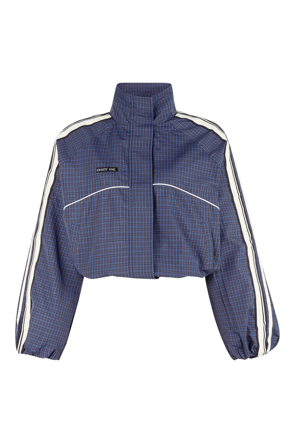 Shoeby geruit bomberjack - donkerblauw/wit