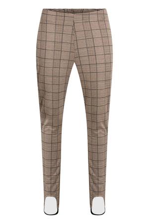 slim fit geruite legging - beige/zwart