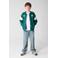 Shoeby oversized sweatvest met backprint - groen/wit