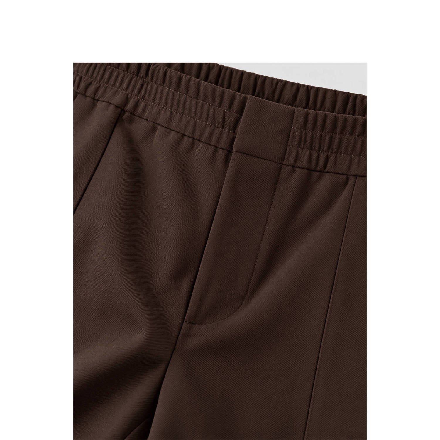 Shoeby straight leg casual broek donkerbruin