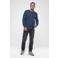 Shoeby katoenen regular fit gebreide trui - donkerblauw