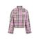 Shoeby getailleerde geruite blouse - lichtroze/groen