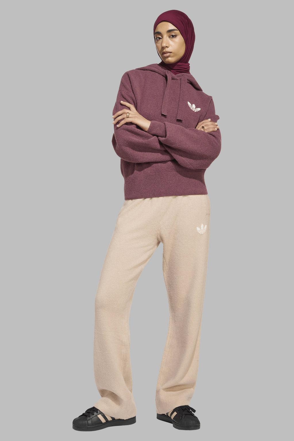 adidas Originals Essentials knitted hoodie - roodbruin