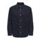 ONLY & SONS denim regular fit geruit overshirt - donkerblauw