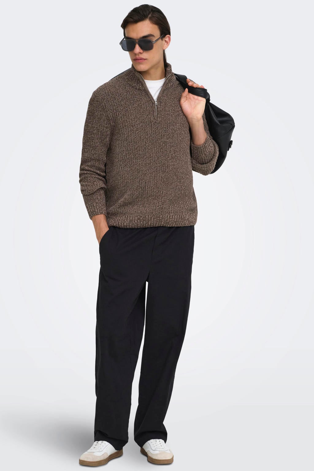 ONLY & SONS regular fit gebreide trui - falcon