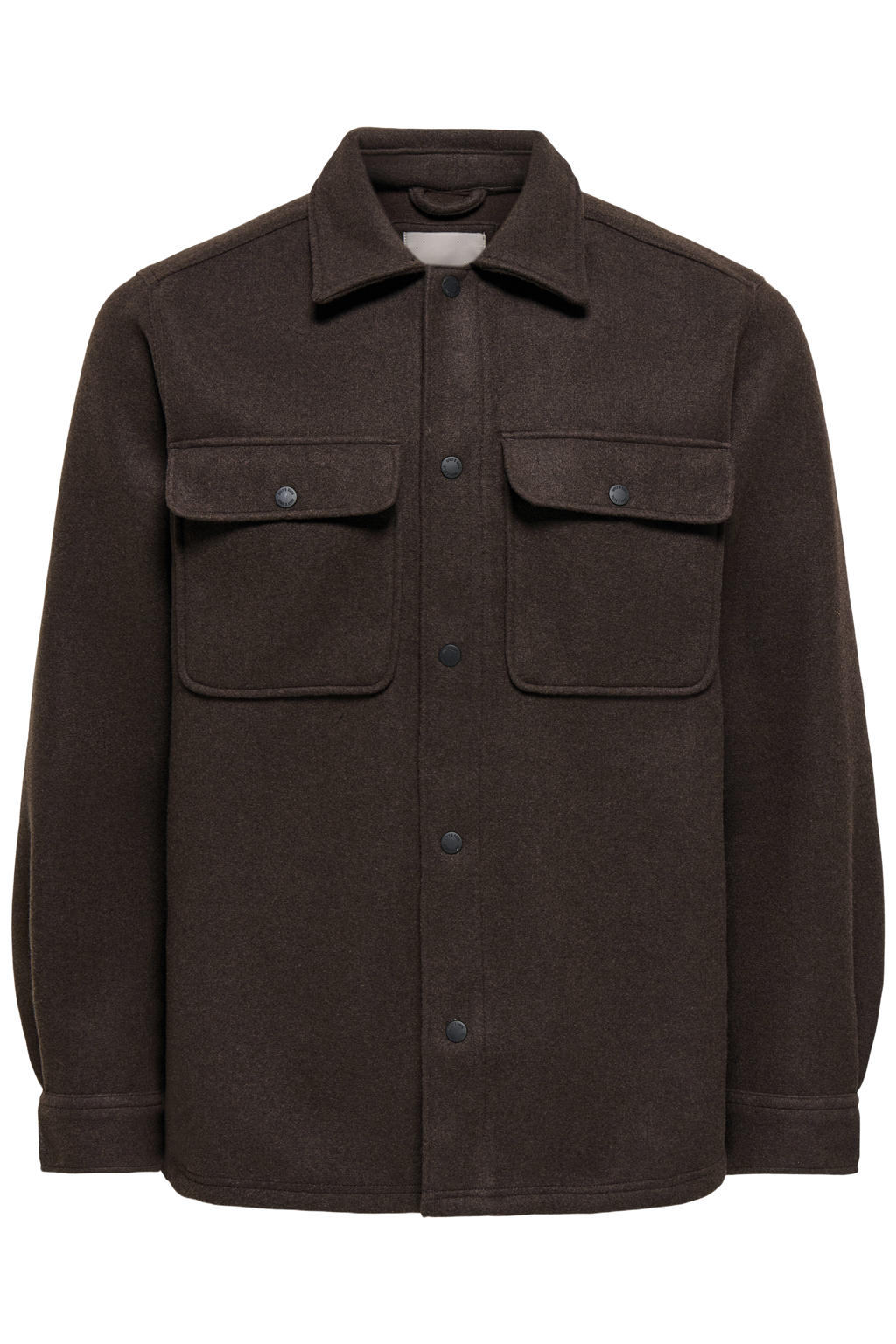 ONLY & SONS regular fit overshirt - demitasse
