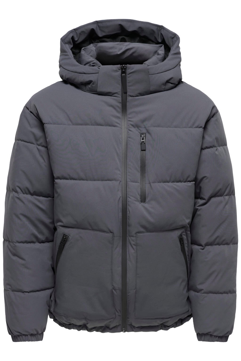 ONLY & SONS quilted pufferjas - asphalt