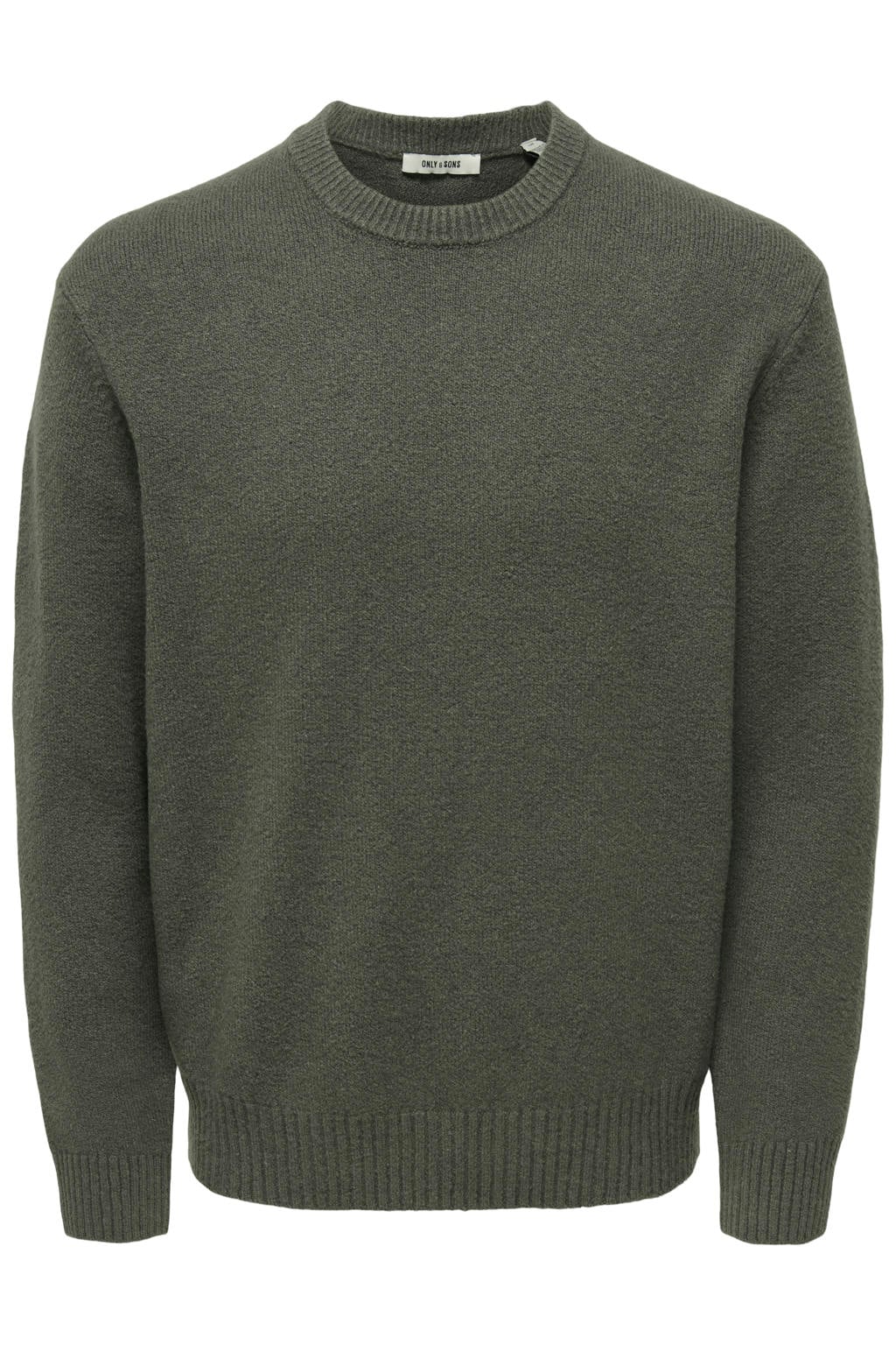 ONLY & SONS regular fit gebreide trui met wol - beluga