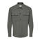 ONLY & SONS regular fit gemêleerd overhemd - beluga