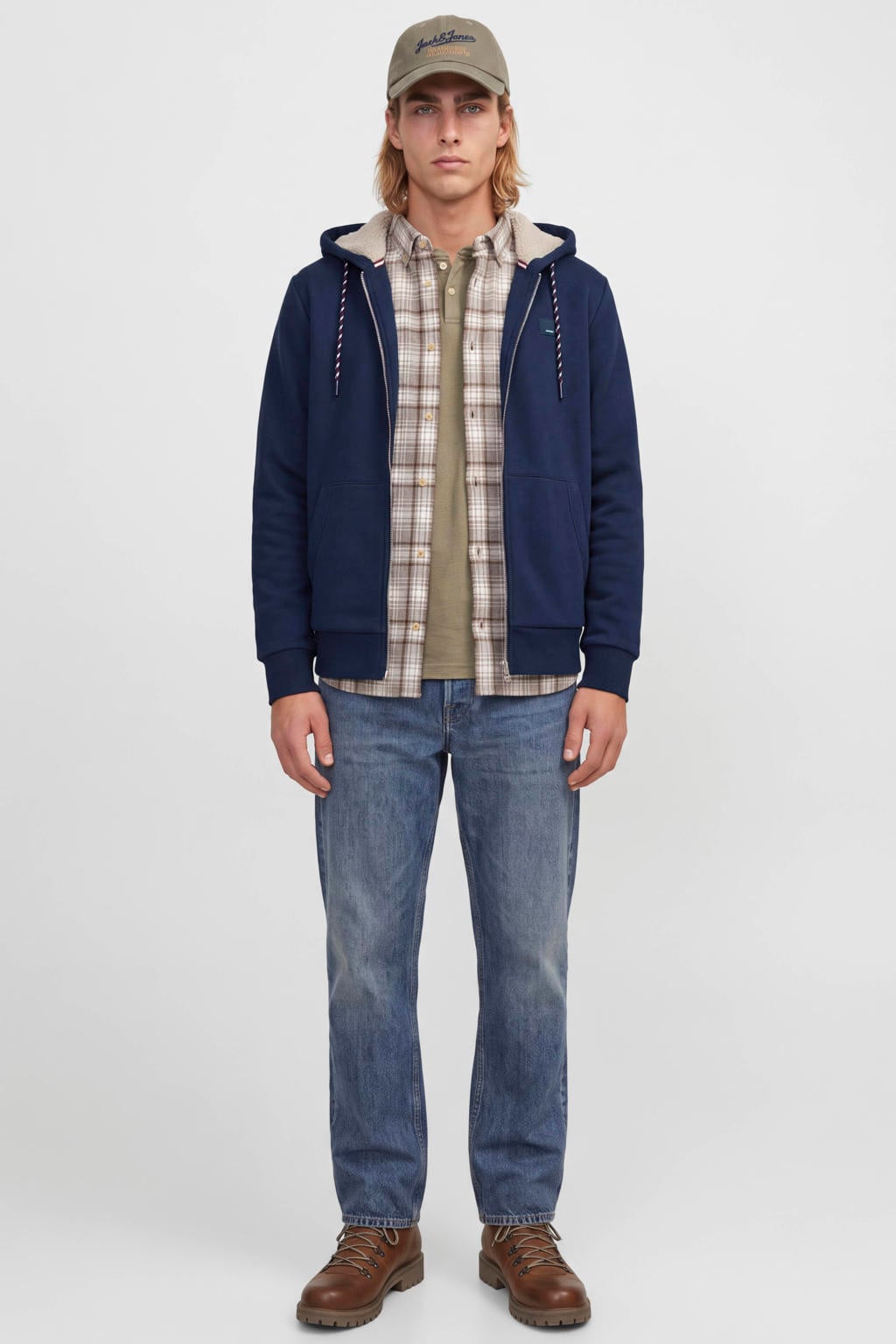 JACK & JONES PREMIUM sweatvest - donkerblauw