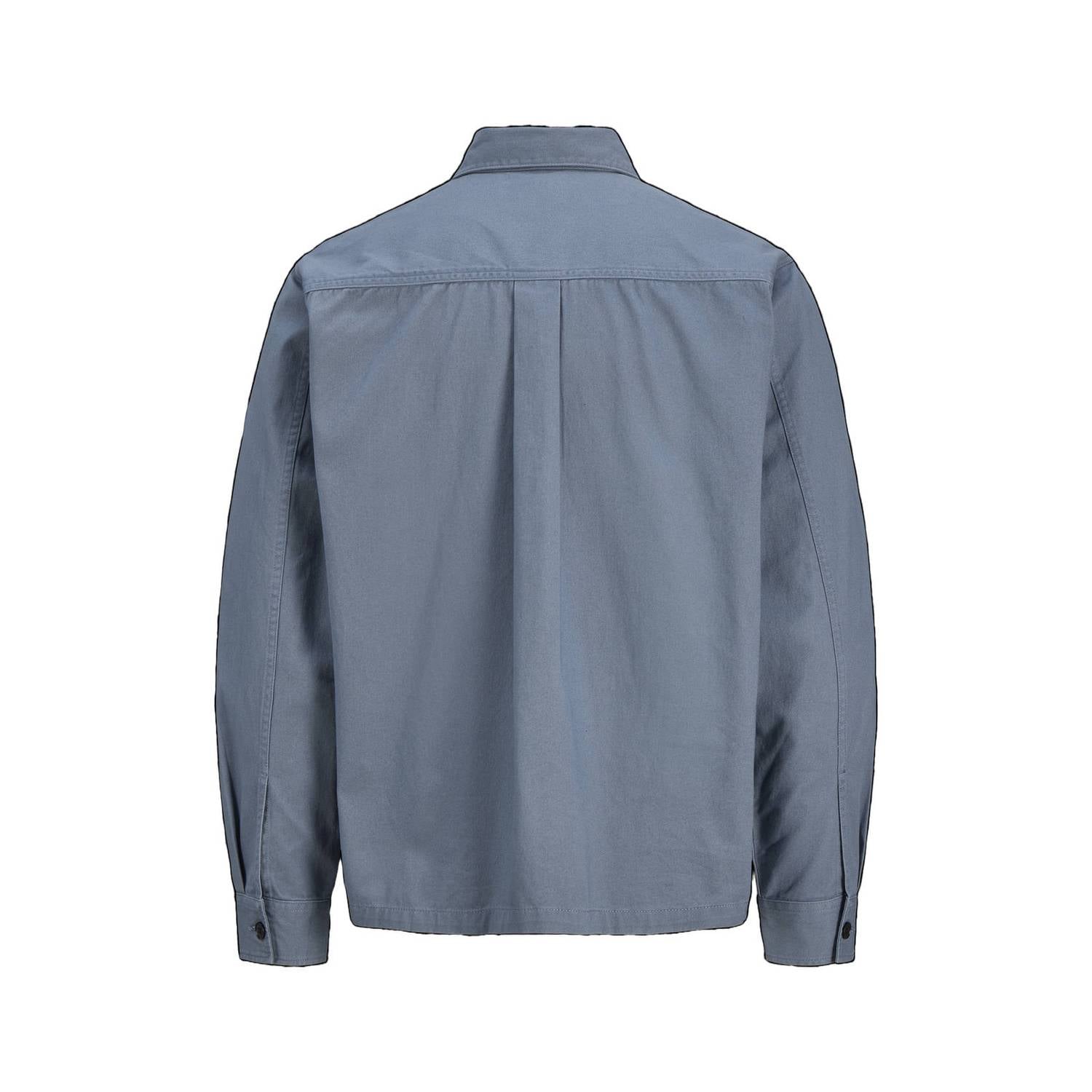 JACK & JONES CORE relaxed fit overshirt blauw