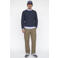 JACK & JONES PREMIUM katoenen regular fit gebreide trui - donkerblauw