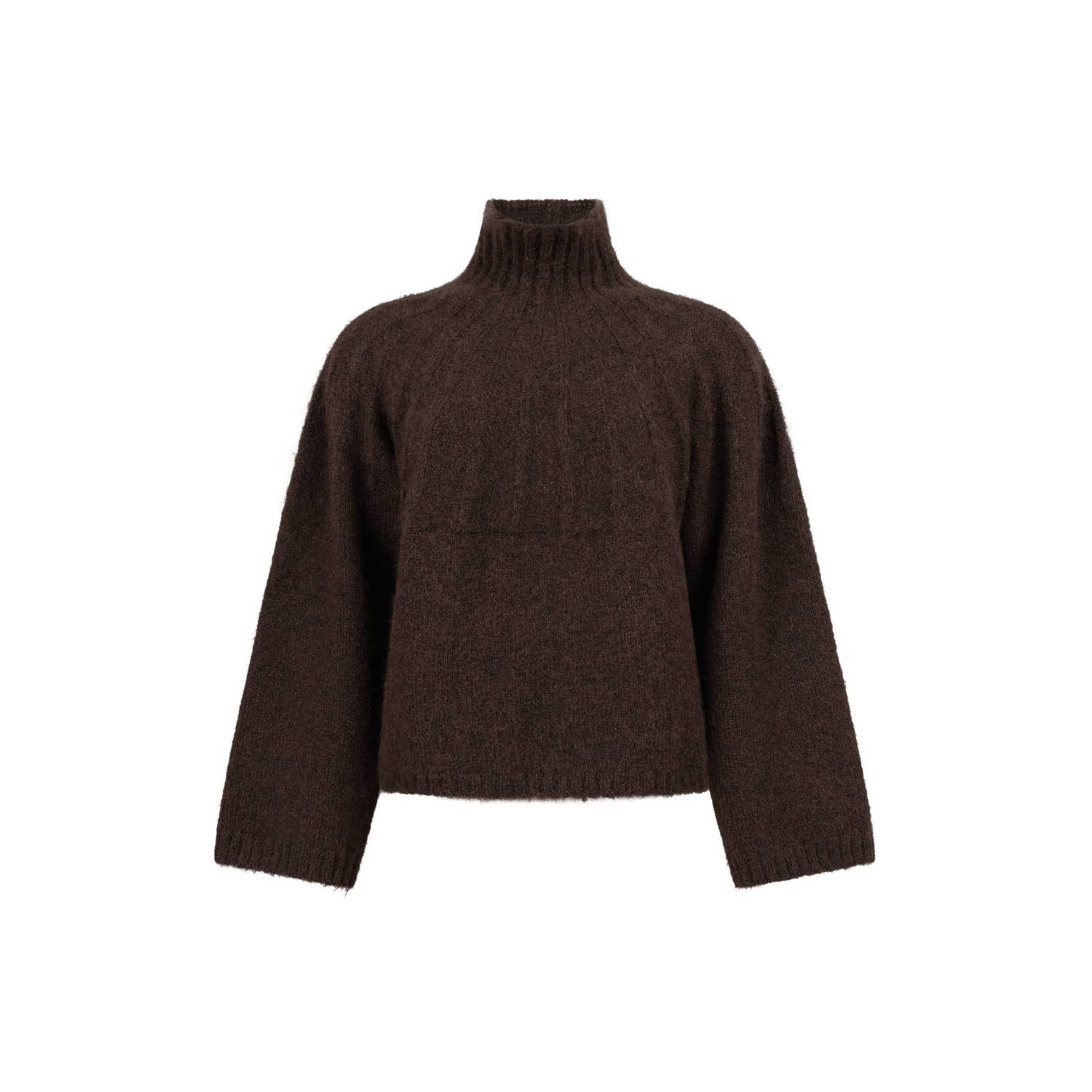 Another-Label wollen coltrui donkerbruin