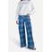 Another-Label geruite wide leg jeans - middelblauw