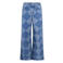 Another-Label geruite wide leg jeans - middelblauw