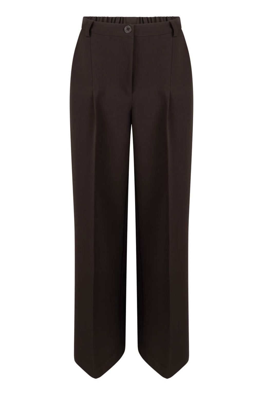 Another-Label straight leg broek - donkerbruin