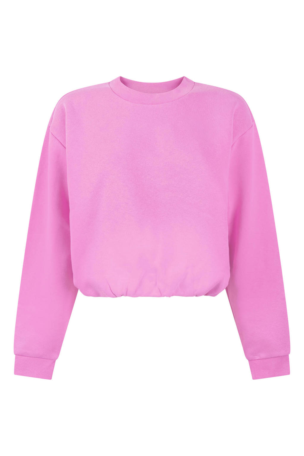Another-Label katoenen cropped trui - roze