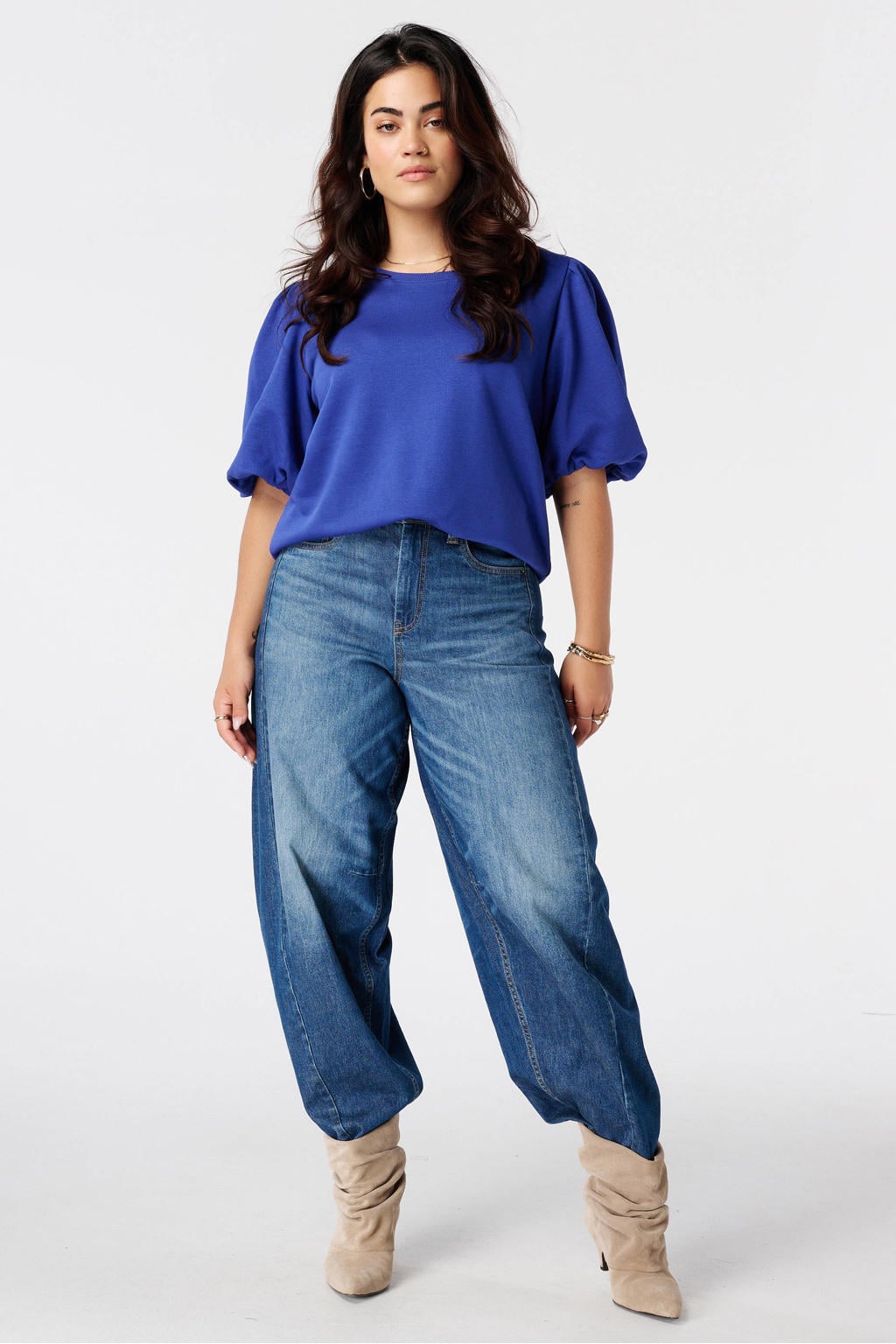 MS Mode Plus Size top - blauw