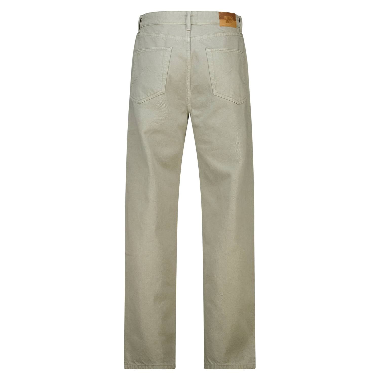 America Today Dallas loose fit straight leg jeans kaki