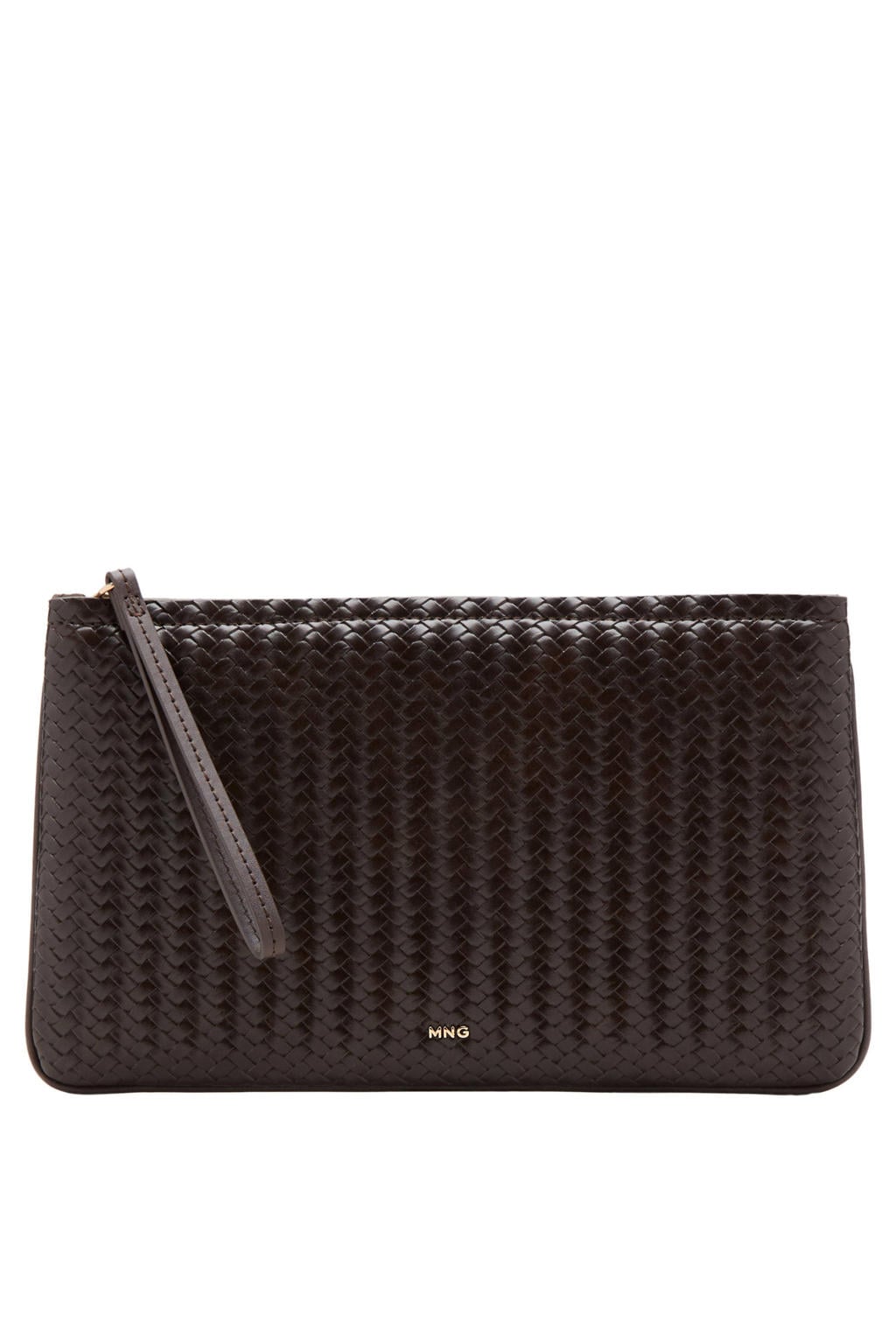 Mango clutch bruin