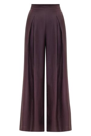 wide leg broek - donkerrood