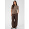 Saint Tropez gebreide top met plooien - taupe