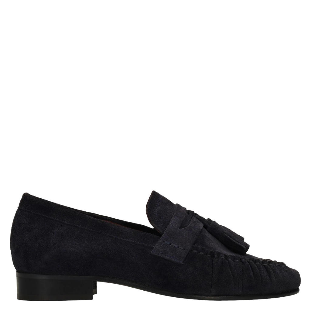 Manfield suède loafers - donkerblauw