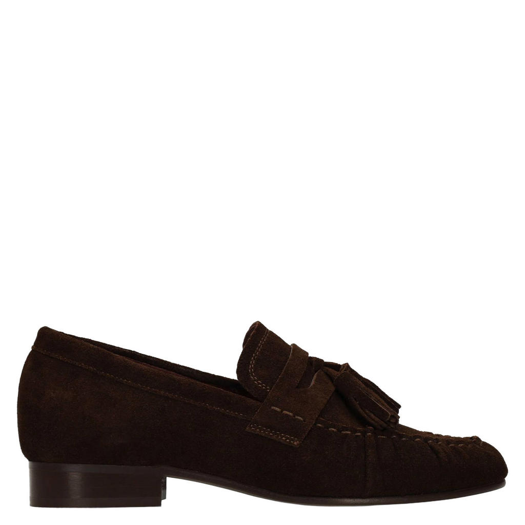 Manfield suède loafers - donkerbruin
