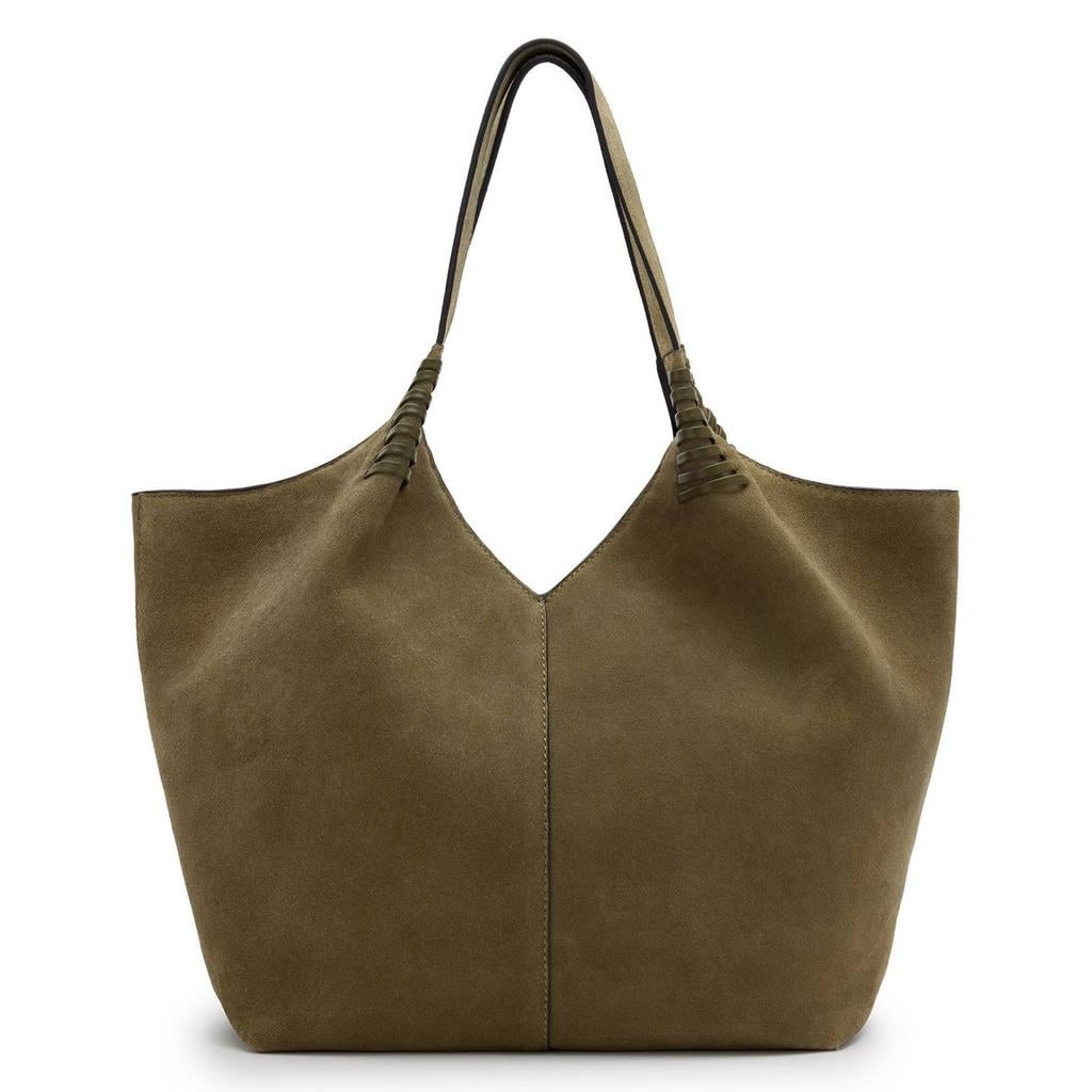 Manfield suède shopper kaki