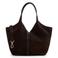 Manfield suède shopper donkerbruin