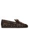 Manfield leren mocassins met studs - donkerbruin