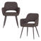 WOOOD Jenny eetkamerstoelen met armleuningen - bruin (set van 2)