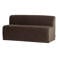 WOOOD Mojo Base Eetbank 164 cm Rugleuning - Rib - Donkerzand