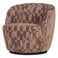 WOOOD WOOOD Serra Draaifauteuil - Grafisch Patroon - Olijfgroen - 68x70x77