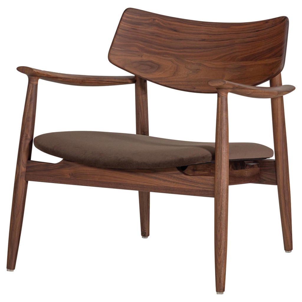 WOOOD Bask fauteuil met armleuningen - bruin