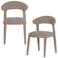 WOOOD WOOOD Sile Eetkamerstoel - Linnenlook - Bordeauxrood - Set Van 2
