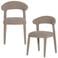 WOOOD WOOOD Sile Eetkamerstoel - Linnenlook - Zand - Set Van 2 - 80x57x55