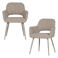 WOOOD Jenny eetkamerstoelen met armleuningen - zand (set van 2)
