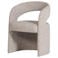 WOOOD WOOOD Lanor Eetkamerstoel Grove - Bouclé - Donkerbruin - 76x58x57
